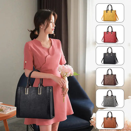 Top Handle Satchel Handbag with Adjustable Shoulder Strap