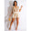 Transparent Chic Knit Shorts Suit - Khaki / S