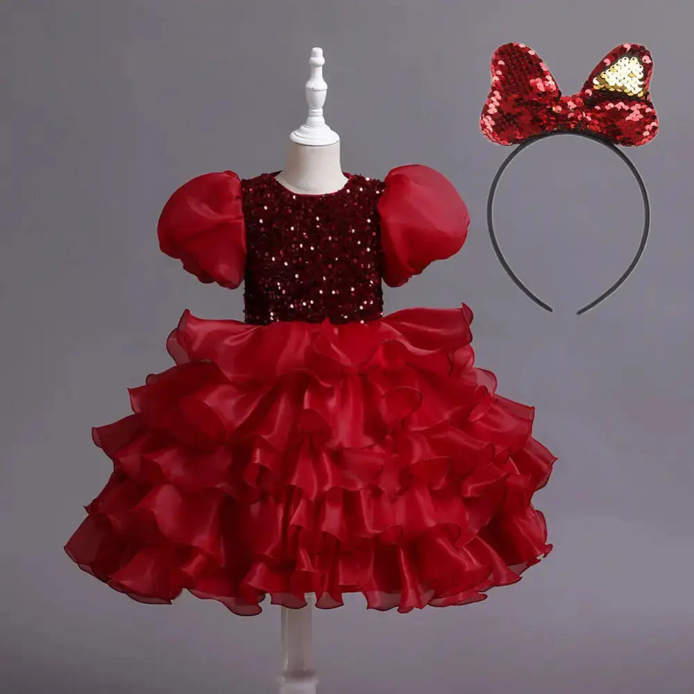 Tutu-tastic Birthday Dress - Red / 100cm