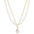 Twilight Pearl Duo: Beach Chic Clavicle Necklace - Pearl necklace