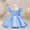 TwinkleTales Bow Puff Sleeve Princess Dress - AX174 Sky Blue / 70