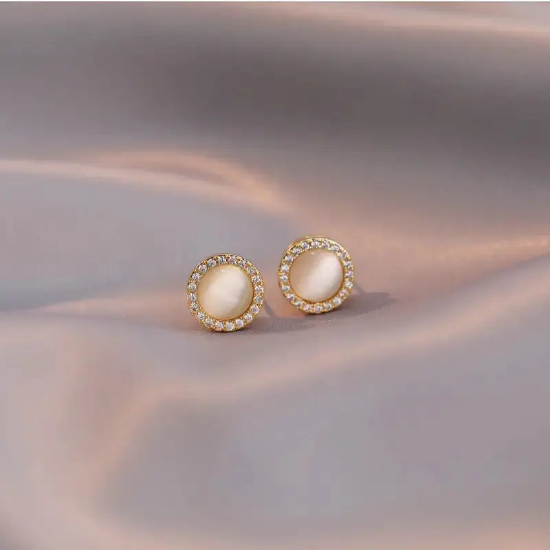 Twirl Opal Pendant: Women’s Rotating Necklace - E019 Opal Earrings