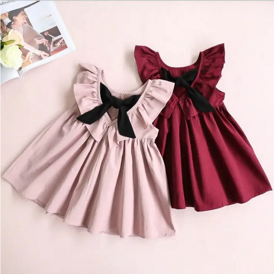 Twirl & Sparkle: Princess Bow Pleated Dress
