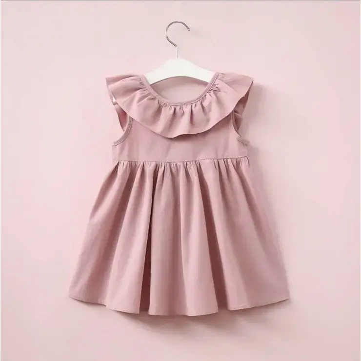 Twirl & Sparkle: Princess Bow Pleated Dress - Pink / 90cm