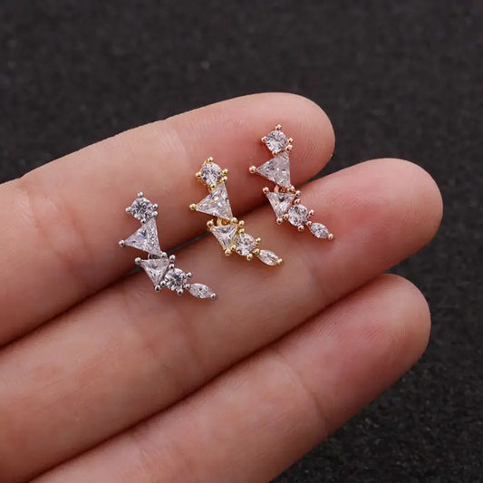 TwistLeaf Stainless Steel Elegant Ear Studs