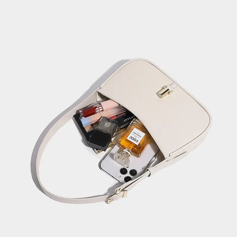 Two Layer Cowhide Leather Clamshell Handbag in Multiple Colors