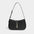 Two Layer Cowhide Leather Clamshell Handbag in Multiple Colors - Black