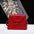 Two Layer Cowhide Leather Clamshell Handbag in Multiple Colors - Red