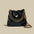 Two-Layer Cowhide Leather Cylindrical Suitcase with Open Pocket - Black