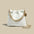 Two-Layer Cowhide Leather Cylindrical Suitcase with Open Pocket - White