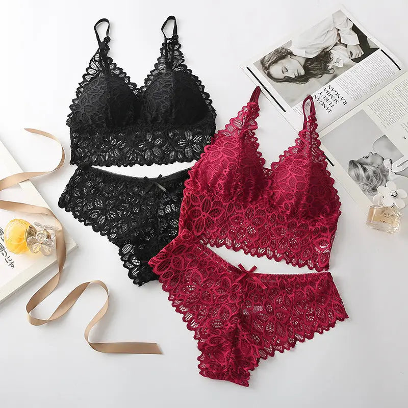 Two-piece lace underwear set