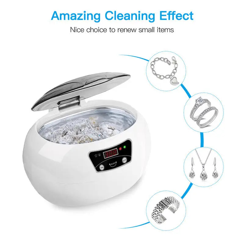 Ultrasonic Digital Household Cleaner 40KHz 20.6 x 15.2 x 13 cm