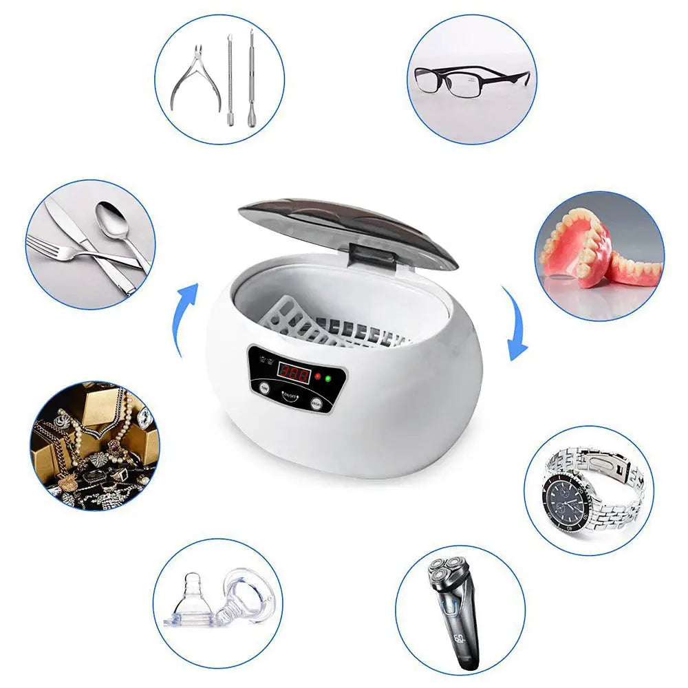 Ultrasonic Digital Household Cleaner 40KHz 20.6 x 15.2 x 13 cm