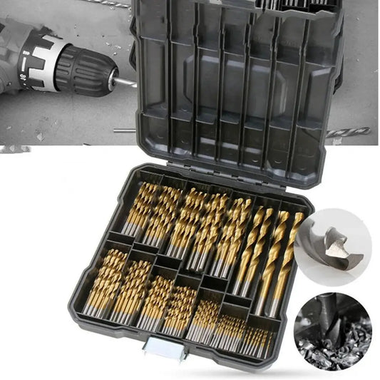 Unbranded 99 Piece Titanium Spiral Drill Bit Set 99tlg 5
