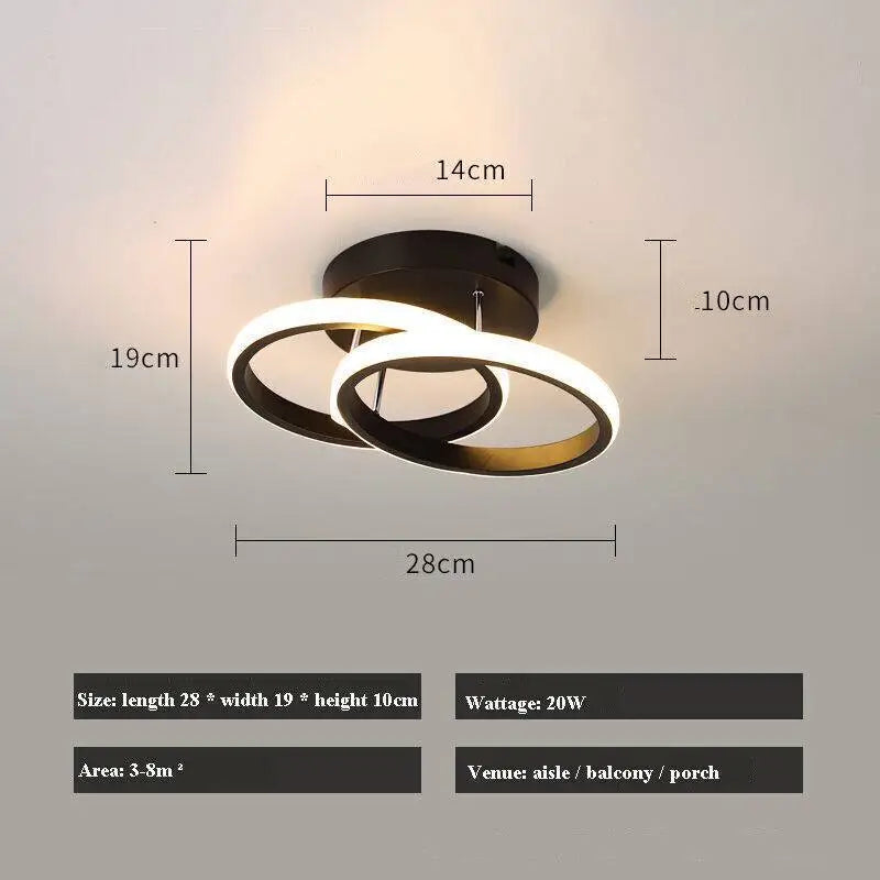 Unbranded Small Ceiling Chandelier for 3 to 8 Square Meters 20W Schwarz 5