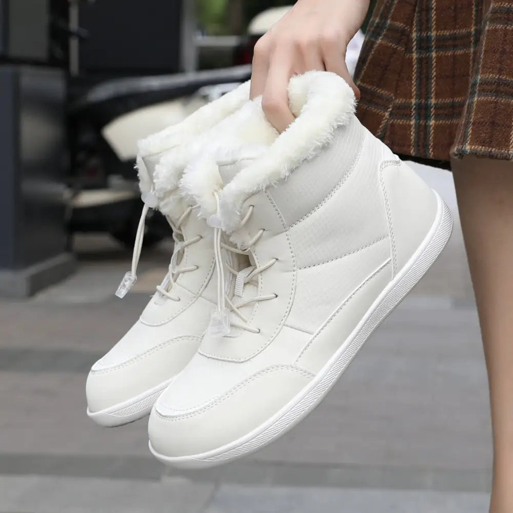 Universal High Top Mesh Sneakers with Mid and Flat Heel Options - Beige / 36