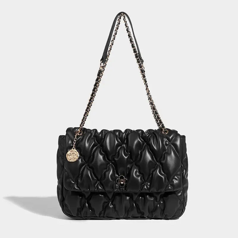 Urban Luxe Elite Shoulder Messenger Bag - Black