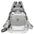 Urban Simplicity Diamond Stitch Travel Leather Bag with Document Pocket - Silver / Free Size