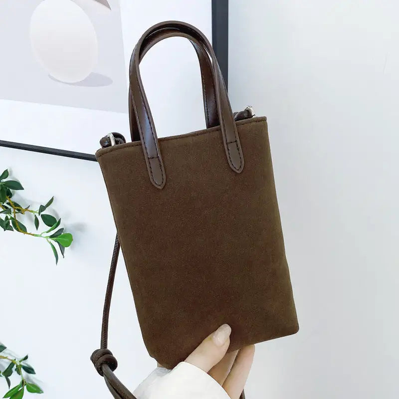 Urban Simplicity Double Strap Polyester Cotton Handbag