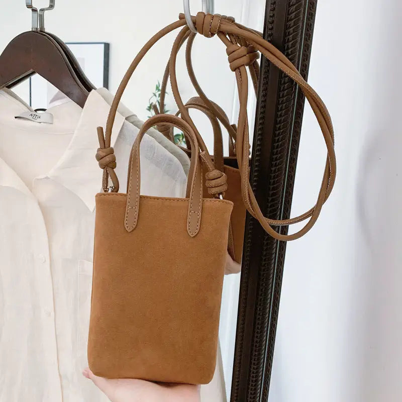 Urban Simplicity Double Strap Polyester Cotton Handbag