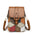 Urban Simplicity Medium PU Suitcase with Splicing and Sandwich Pocket - Irregular Blue Brown