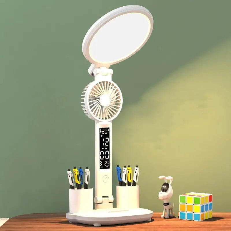 USB Powered Desk Lamp with Optional Rechargeable Battery Fan 2000capacity