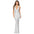 V-Halter Backless Dress - Silver White / S