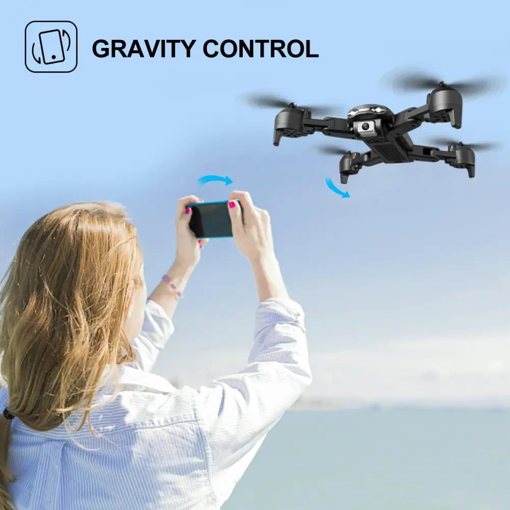 V12 Schwarz Foldable Drone with Camera and 2.4G Remote Control V12 5