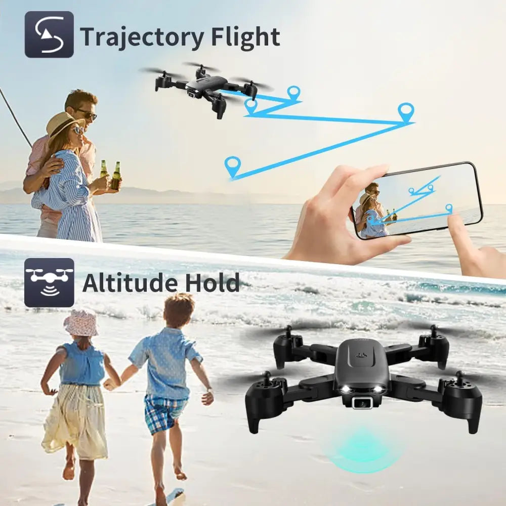 V12 Schwarz Foldable Drone with Camera and 2.4G Remote Control V12 5