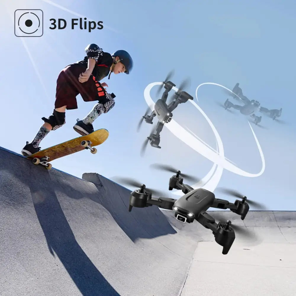 V12 Schwarz Foldable Drone with Camera and 2.4G Remote Control V12 5