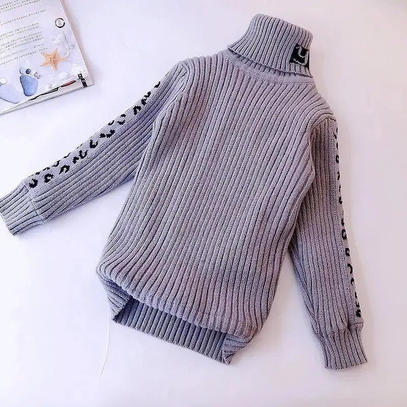 Velvet Leopard Print Padded Autumn/Winter Women’s Wear - Grey without velvet / 110cm