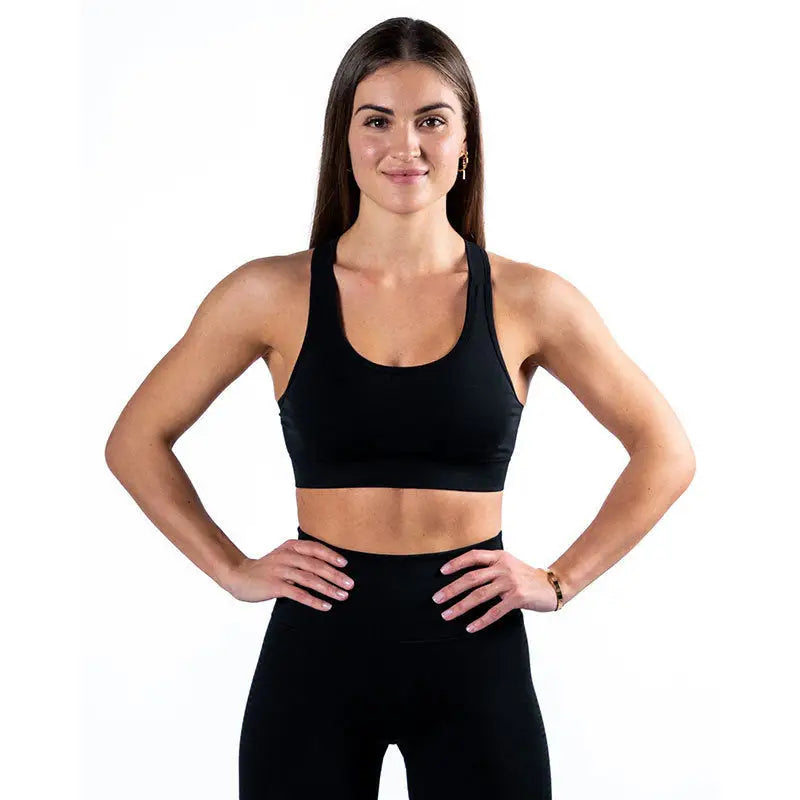 Vest Women’s Shockproof High Strength Integrated Underwear Shorts Fitness Yoga Set - Black / S