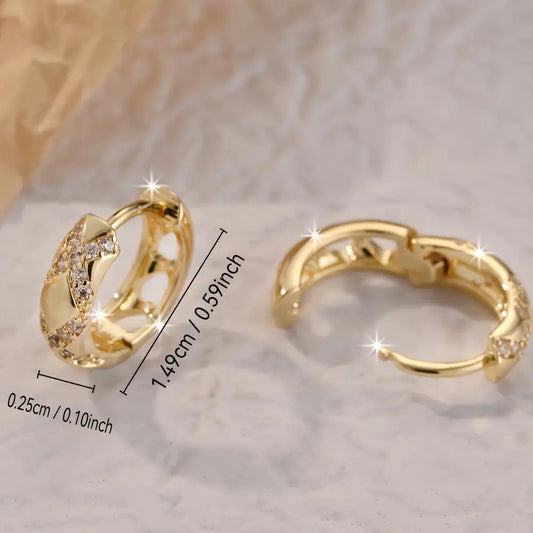 Vintage Hollow Cross Earrings - Timeless Elegance