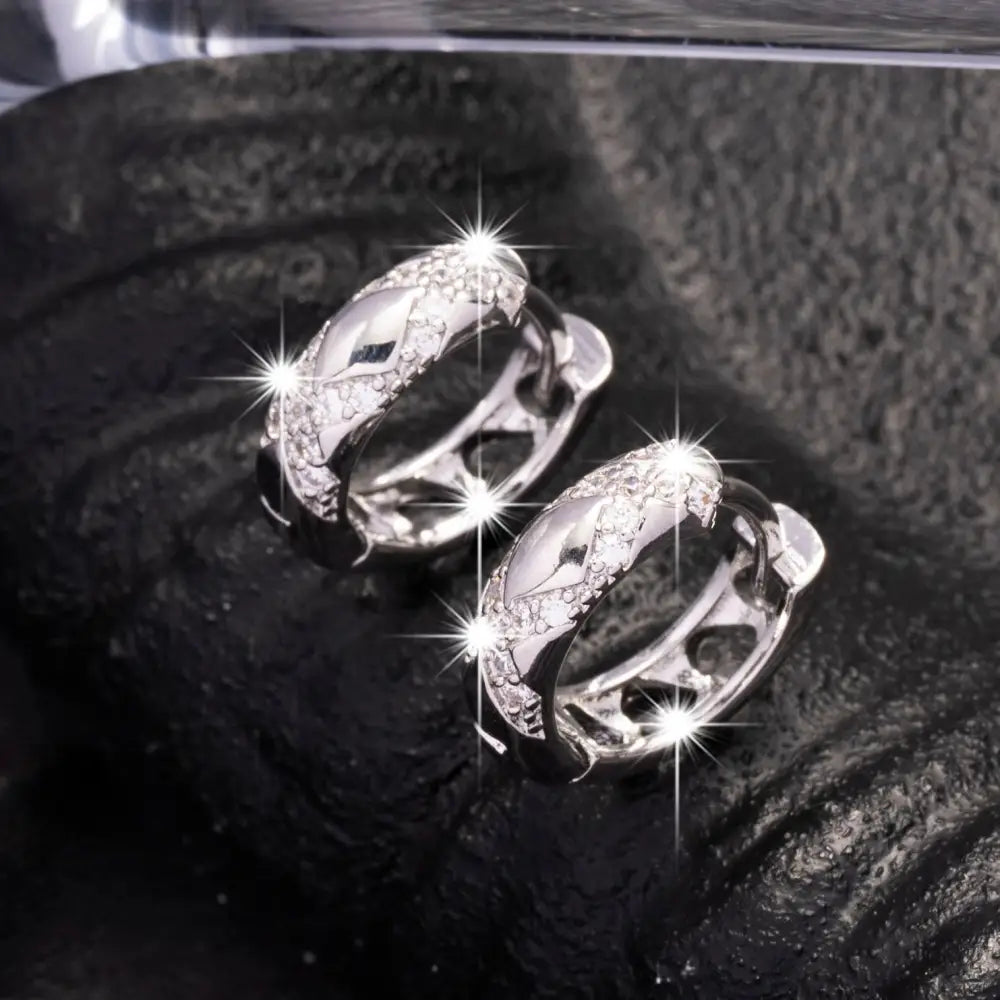 Vintage Hollow Cross Earrings - Timeless Elegance - Silver