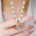 Violet Raindrop Pearl Necklace - Purple Droplet Pearl Necklace
