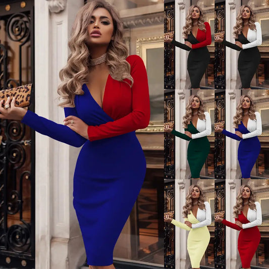 Vivid Vibe: Pleated Colorblock Hip Skirt