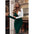 Vivid Vibe: Pleated Colorblock Hip Skirt - Green white / S