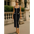 VividBuckle Knit Dress: Contrast & Chic - Black / S