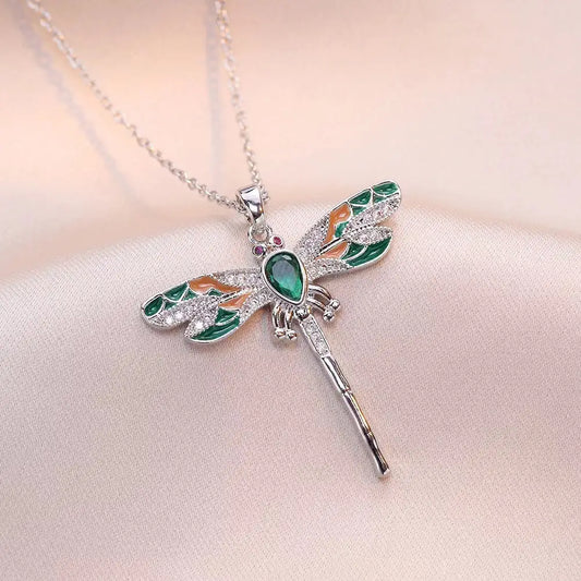 VividFlies Dragonfly Pendant Necklace