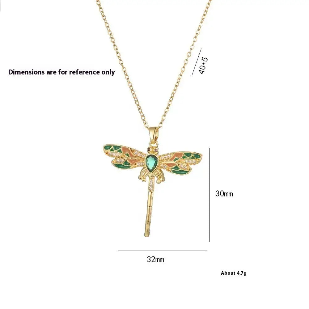VividFlies Dragonfly Pendant Necklace