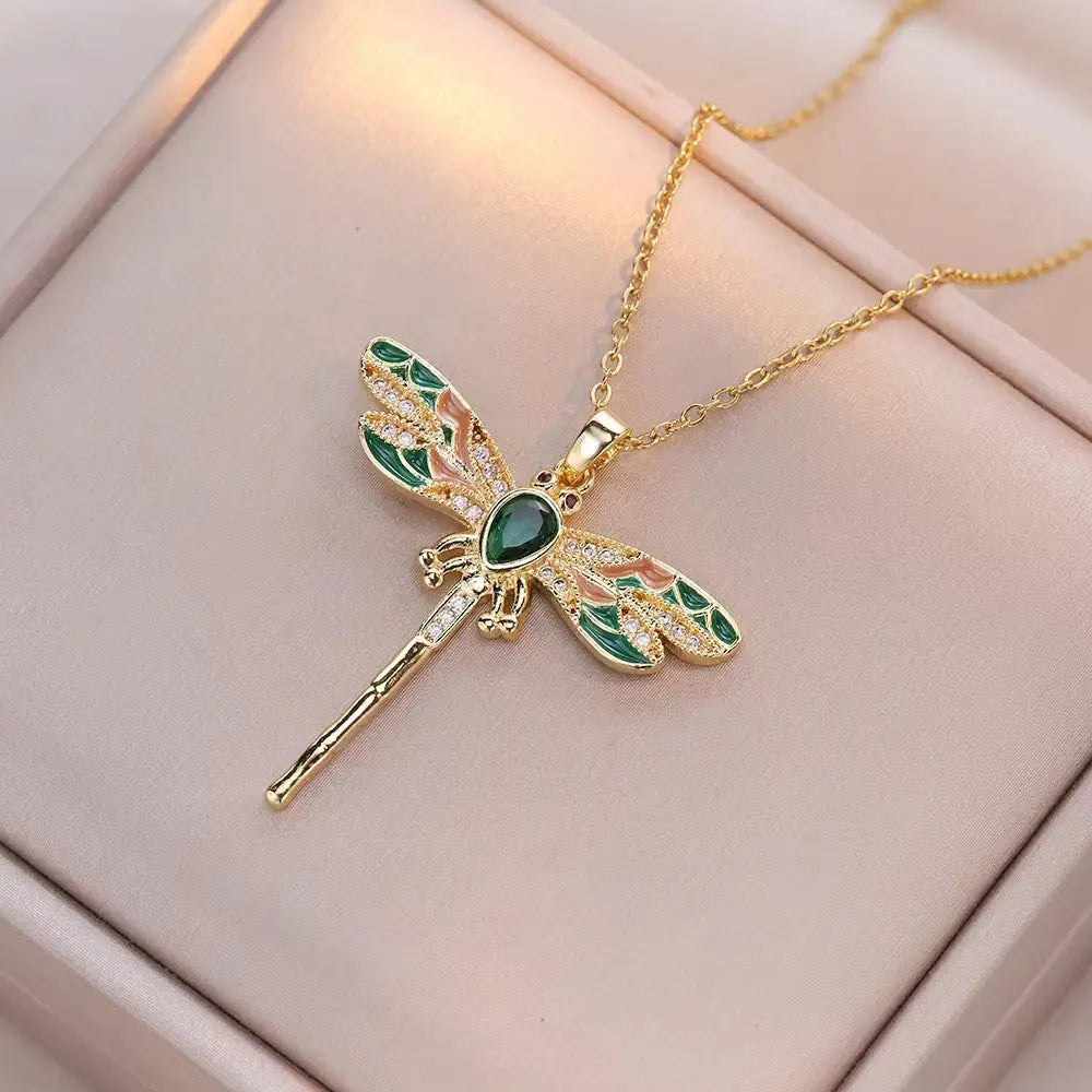 VividFlies Dragonfly Pendant Necklace - X1350 Dragonfly 4 Necklace
