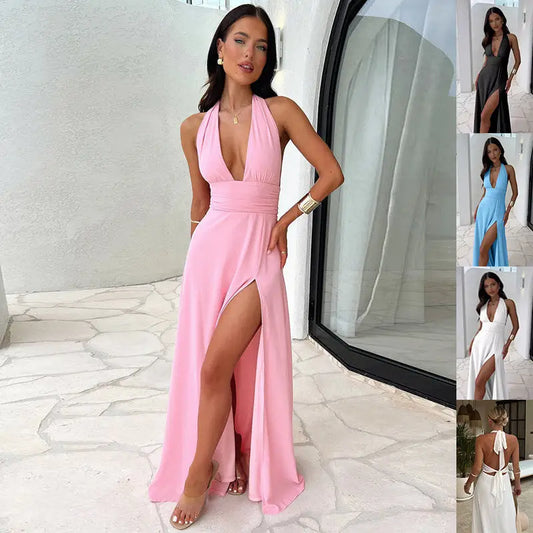 Vixen Halter V-neck Dress