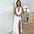 Vixen Halter V-neck Dress - White / S