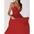Vixen V-Neck Suspender Dress - Red / S