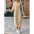 Warm Knit Turtleneck Dress - Beige / XS