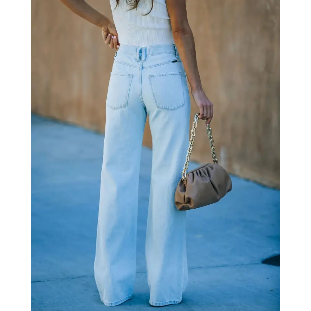 Washed Ripped Denim Trousers