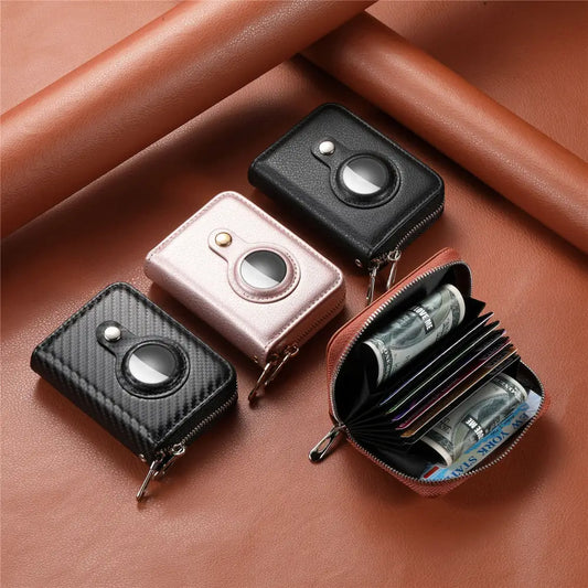 Waterproof PU Anti-Theft Unisex Wallet with Carbon Fiber Pattern