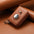 Waterproof PU Anti-Theft Unisex Wallet with Carbon Fiber Pattern - Brown