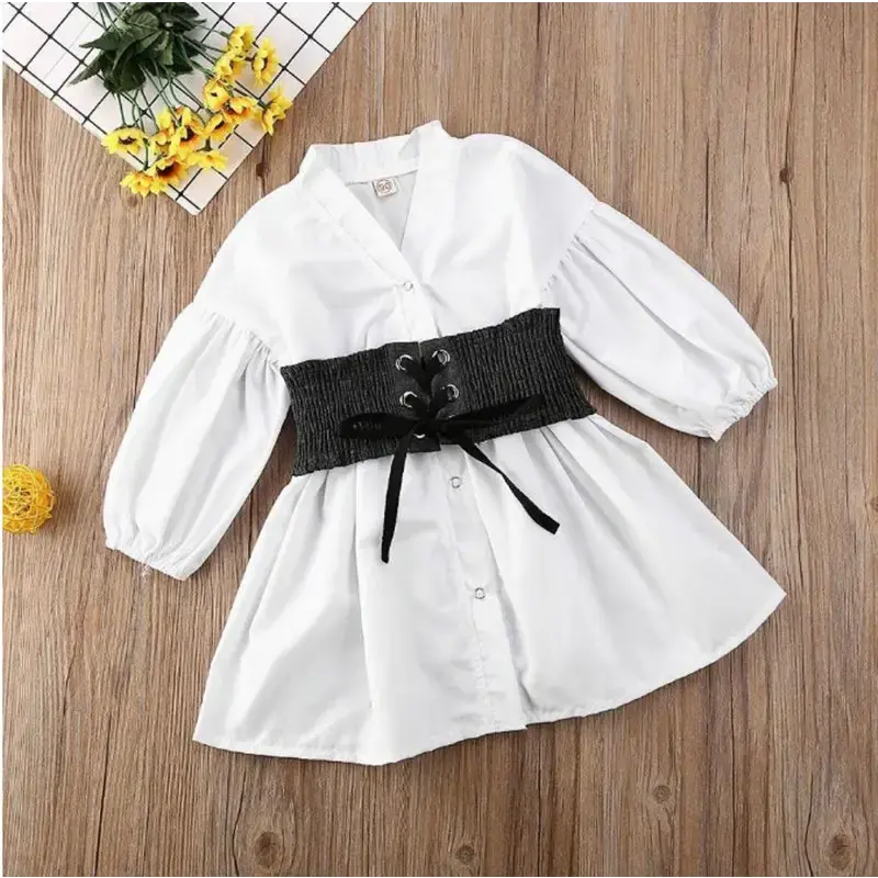 Whimsy Dress for Irls - White / 3T