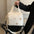 White Tulip Bear Polyester Suitcase with 3D Pockets and Zipper Compartments - Bear White